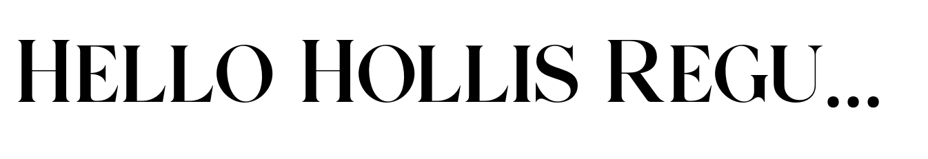 Hello Hollis Regular